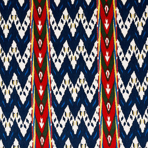 Samar Ikat Velvet Blue 80242 by Schumacher Designer Fabric
