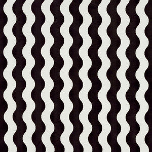 The Wave Velvet Black 69420 by Schumacher Designer Fabric