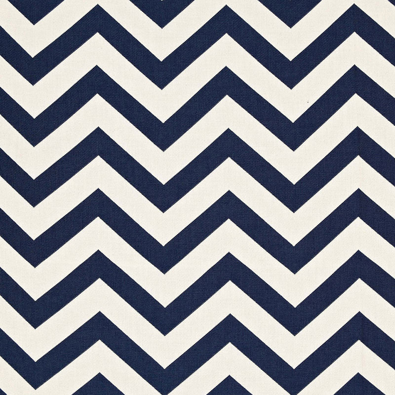 Antibes Chevron Navy 65920 by Schumacher Designer Fabric COTE D'AZUR SOLUTION DYED ACRYLIC 100% MEXICO WYZENBEEK 15,000 </p><p>Repeat: Horizontal: 9" (23CM) and Vertical: 4 1/2" (11CM) 54 - Swanky Fabrics -