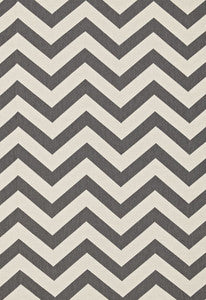 Antibes Chevron Oxford Grey 65922 by Schumacher Designer Fabric