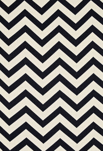 Antibes Chevron Jet 65923 by Schumacher Designer Fabric