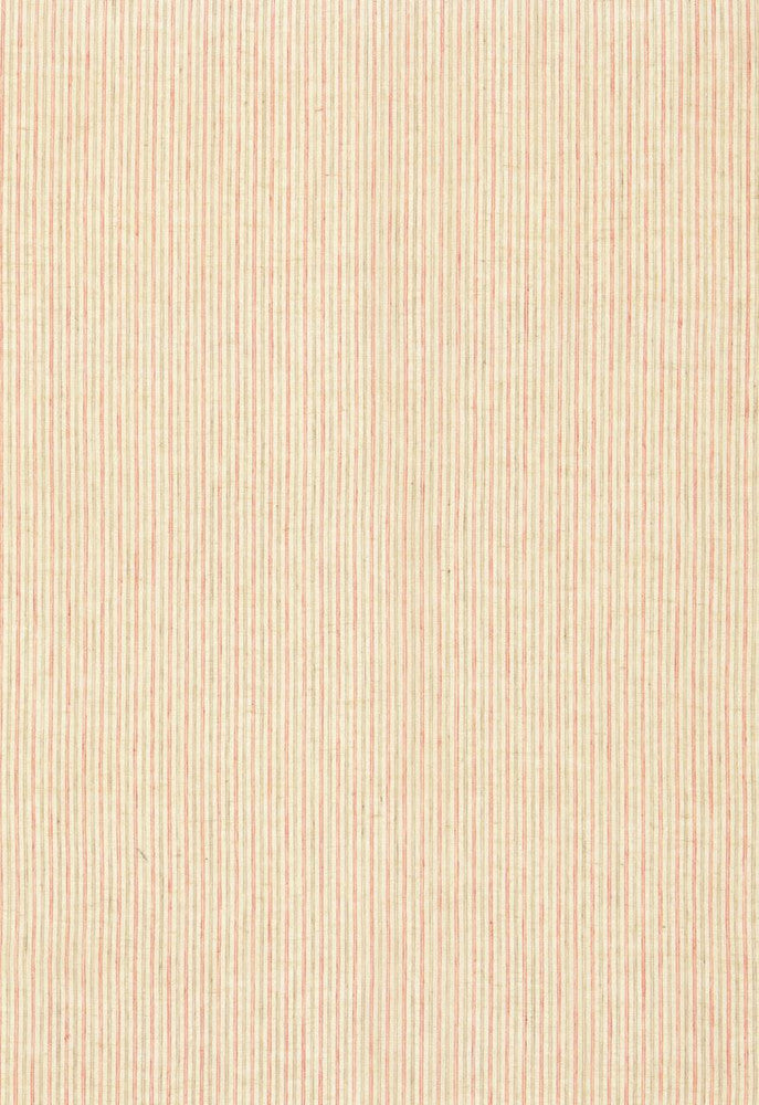 Mackay Linen Stripe Red Earth 65990 by Schumacher Designer Fabric Essentials-Sheers-Casements 98% Linen, 2% Cotton - Horizontal: 5/8- and Vertical: - 54 - Swanky Fabrics -