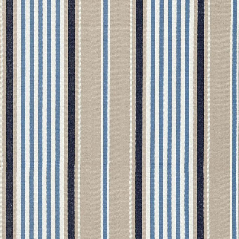 Minzer Cotton Stripe Indigo 66011 by Schumacher Fabric Schumacher Fabric Minzer Cotton Stripe Indigo 66011Fabric COTTON 100% INDIA </p><p>Repeat: H: HORZ. 13 1/4" (34CM) , V: 53 - Fabric Carolina -