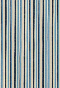 Kiawah Stripe Indigo 66030 by Schumacher Designer Fabric
