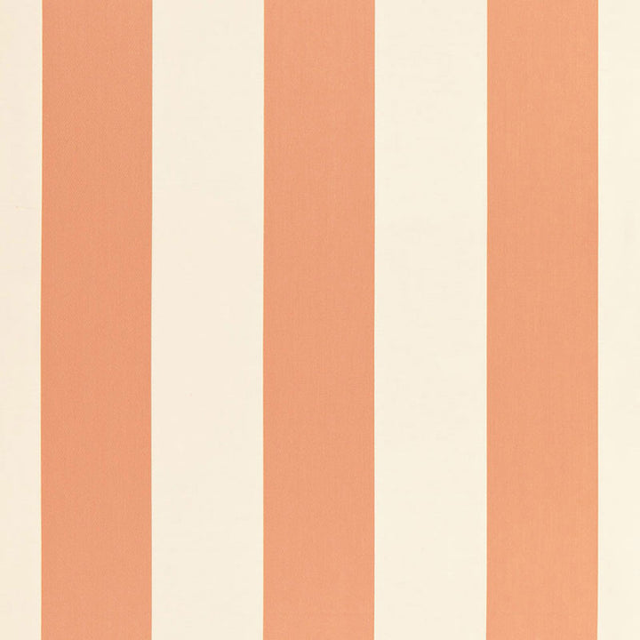 Beaufort Awning Stripe Peche 66043 by Schumacher Designer Fabric SEA ISLAND STRIPES See Sample INDIA . </p><p>Repeat: Horizontal: 8 3/4" (22CM) and Vertical: - 53 1/2" WIDE (136CM) - Swanky Fabrics -