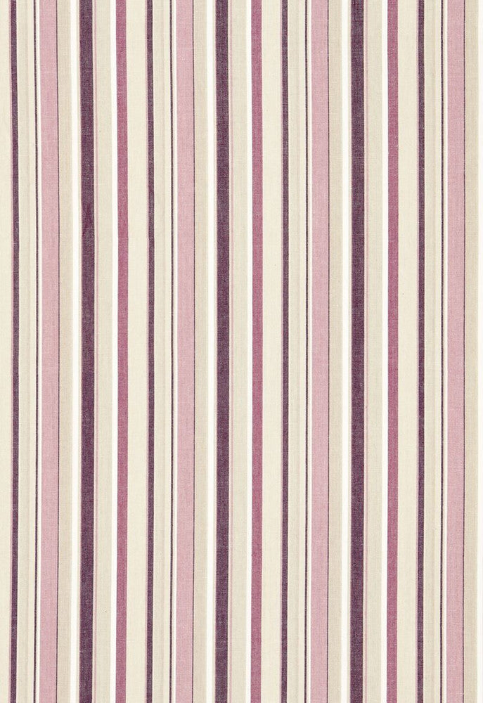 Tybee Stripe Mulberry 66052 by Schumacher Designer Fabric Sea-Island-Stripes 50% Linen, 50% Cotton Wyzenbeek 6,000 Horizontal: 6.75 and Vertical: - 53.625 - Swanky Fabrics -