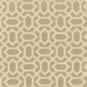 San Remo Fret Sahara 66061 by Schumacher Designer Fabric