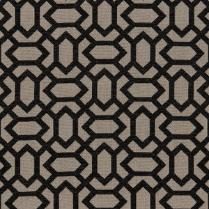 San Remo Fret Jet 66062 by Schumacher Designer Fabric