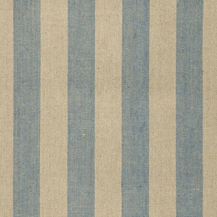 Augustin Linen Stripe Denim / Linen 66073 by Schumacher Designer Fabric SEA ISLAND STRIPES See Sample INDIA LIGHT DUTY </p><p>Repeat: Horizontal: 5 7/8" (15CM) and Vertical: - 53" WIDE (135CM) - Swanky Fabrics -