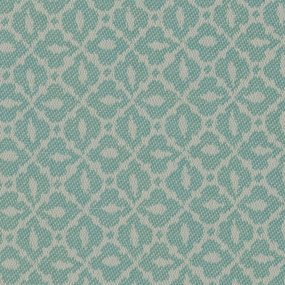 6612 Lagoon/Mosaic by Charlotte Designer Fabric Outdoor/Indoor Oasis III 100% Woven Polyester Made In USA Exceeds 48,000 Wyzenbeek Rubs (Heavy Duty) Horizontal: 2.0" x Vertical: 1.0" 54 Inches - Swanky Fabrics -