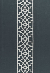 Don'T Fret Bleu Marine 66181 by Schumacher Designer Fabric