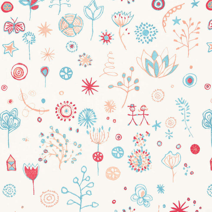 Lollipop Punch / Turquoise 66240 by Schumacher Designer Fabric LULU DK | CHILD See Sample INDIA HEAVY DUTY </p><p>Repeat: Horizontal: 25" (64CM) and Vertical: 30 1/2" (77CM) 50" WIDE (127CM) - Swanky Fabrics -