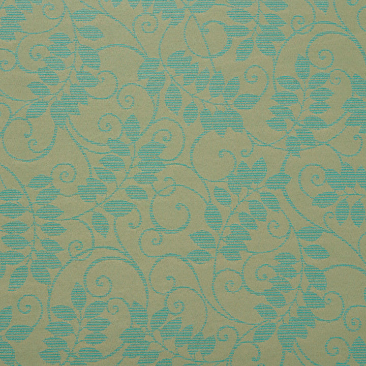 6624 Seafoam/Vine by Charlotte Designer Fabric Outdoor/Indoor Oasis III 100% Woven Polyester Made In USA Exceeds 48,000 Wyzenbeek Rubs (Heavy Duty) Horizontal: 29.0" x Vertical: 29.0" 54 Inches - Swanky Fabrics -
