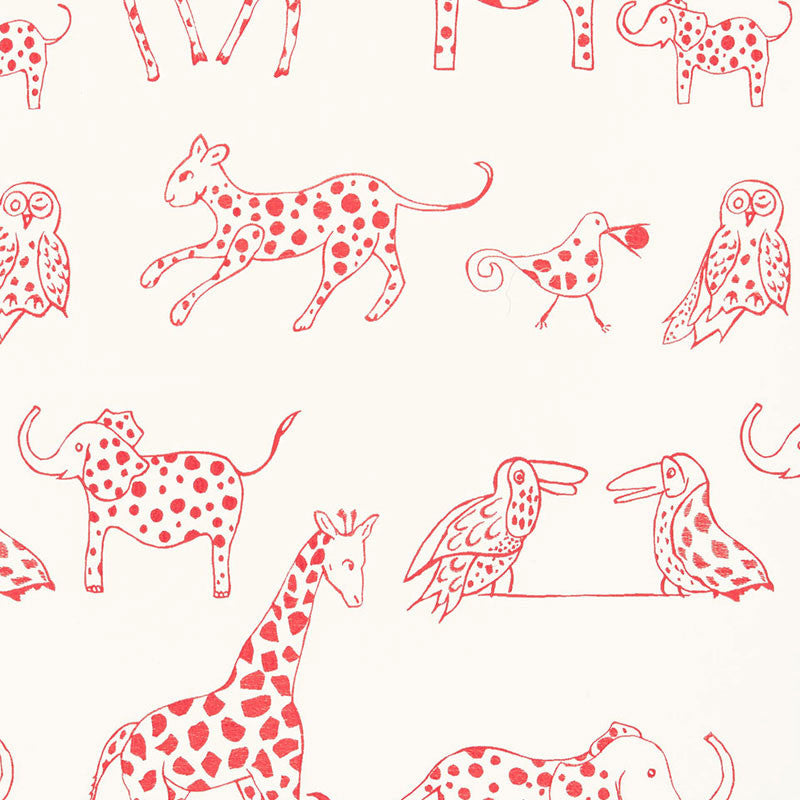Jungle Jubilee Punch 66253 by Schumacher Designer Fabric FLIGHT OF FANCY COTTON 85% VISCOSE 15% INDIA WYZENBEEK 14,000 </p><p>Repeat: Horizontal: 25 1/4" (64CM) and Vertical: 30 1/2" (77CM) 50.5 - Swanky Fabrics -