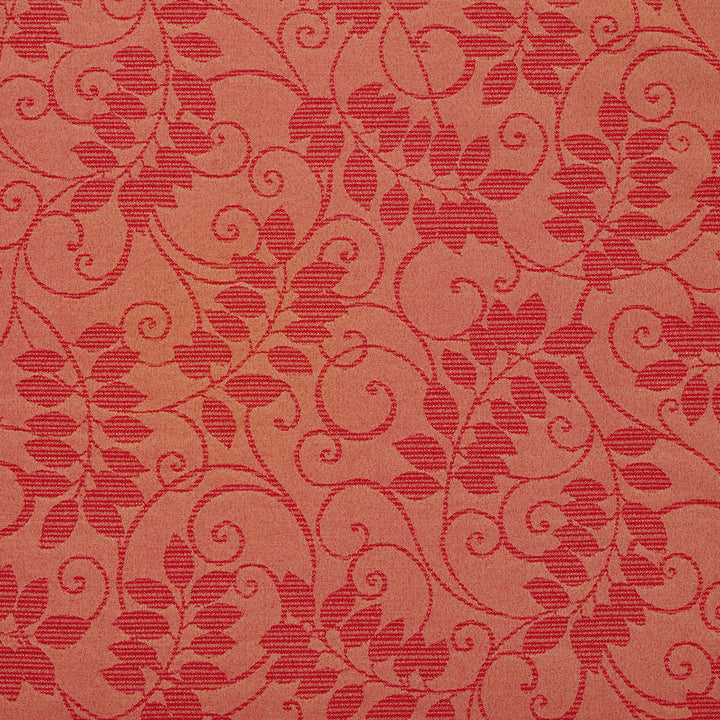 6630 Ruby/Vine by Charlotte Designer Fabric Outdoor/Indoor Oasis III 100% Woven Polyester Made In USA Exceeds 48,000 Wyzenbeek Rubs (Heavy Duty) Horizontal: 29.0" x Vertical: 29.0" 54 Inches - Swanky Fabrics -