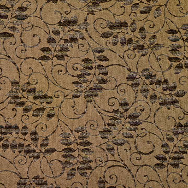 6631 Cafe/Vine by Charlotte Designer Fabric Outdoor/Indoor Oasis III 100% Woven Polyester Made In USA Exceeds 48,000 Wyzenbeek Rubs (Heavy Duty) Horizontal: 29.0" x Vertical: 29.0" 54 Inches - Swanky Fabrics -