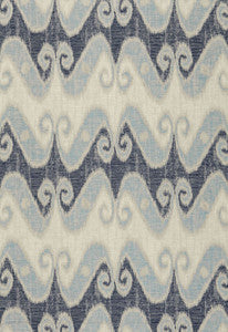 Tali Weave Indigo 66352 by Schumacher Designer Fabric