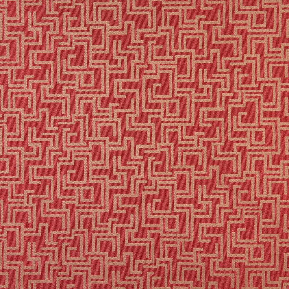 6638 Ruby/Geometric by Charlotte Designer Fabric Outdoor/Indoor Oasis III 100% Woven Polyester Made In USA Exceeds 48,000 Wyzenbeek Rubs (Heavy Duty) </p><p>Repeat: Horizontal: 29.0" x Vertical: 10.0" 54 Inches - Swanky Fabrics -
