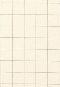 Mellier Plaid Ivory 66451 by Schumacher Designer Fabric