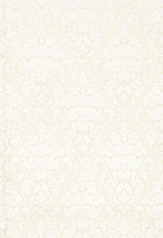 Montalcino Applique Damask Champagne 66592 by Schumacher Designer Fabric Palazzo 41% Linen, 40% Viscose, 16% Viscose, 3% Spun Martindale 6,000 Horizontal: 6.375 and Vertical: 15.25 51.25 - Swanky Fabrics -