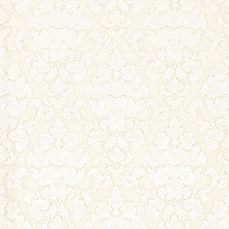 Montalcino Applique Damask Champagne 66592 by Schumacher Designer Fabric PALAZZO LINEN 41% VISCOSE VELVET 40% INDIA MARTINDALE 6,000 </p><p>Repeat: Horizontal: 6 3/8" (16CM) and Vertical: 15 1/4" (39CM) 51.25 - Swanky Fabrics -