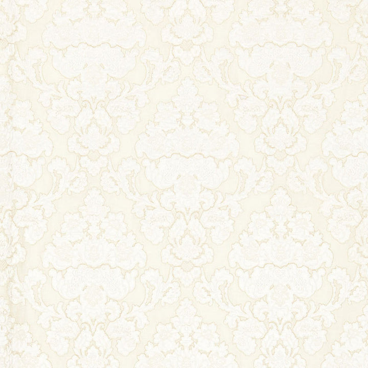 Montalcino Applique Damask Champagne 66592 by Schumacher Designer Fabric PALAZZO See Sample INDIA . </p><p>Repeat: Horizontal: 6 3/8" (16CM) and Vertical: 15 1/4" (39CM) 51 1/4" WIDE (130CM) - Swanky Fabrics -