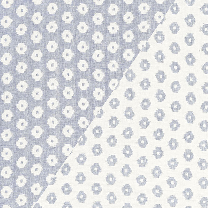 Timur Weave Indigo 66612 by Schumacher Designer Fabric PALAZZO See Sample SPAIN MEDIUM DUTY </p><p>Repeat: Horizontal: 1 1/8" (3CM) and Vertical: 4 1/2" (11CM) 118" WIDE (300CM) - Swanky Fabrics -