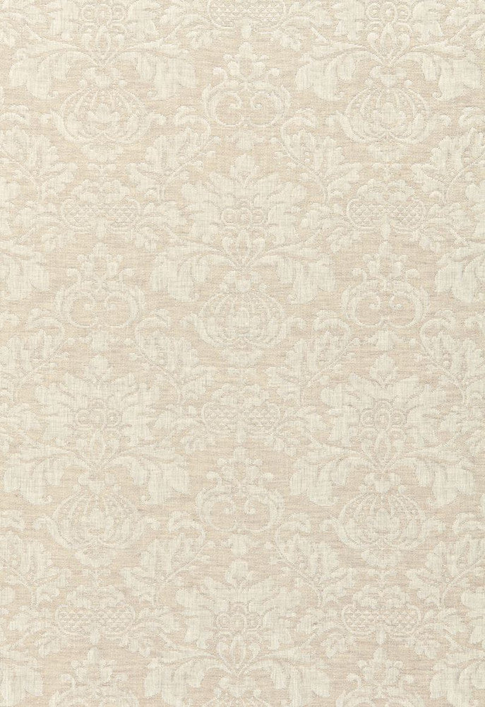 Montisi Linen Damask Flax 66620 by Schumacher Designer Fabric Palazzo 52% Linen, 48% Cotton Wyzenbeek 8,000 Horizontal: 6.75 and Vertical: 19 54 - Swanky Fabrics -