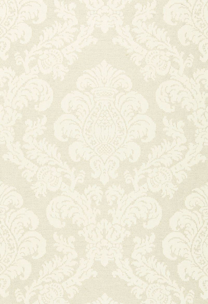 Firenze Linen Damask Oat 66630 by Schumacher Designer Fabric Palazzo 55% Linen, 45% Cotton Martindale 15,000 Horizontal: 13.875 and Vertical: 32 55.5 - Swanky Fabrics -