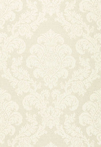 Firenze Linen Damask Oat 66630 by Schumacher Designer Fabric