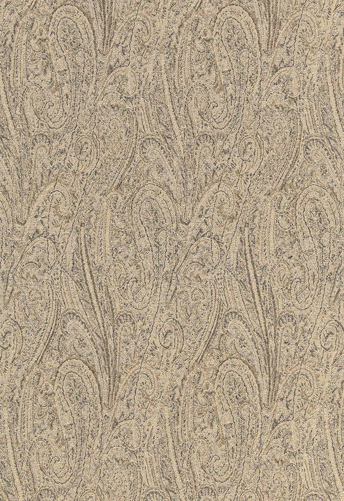 Cameron Wool Paisley Buckskin 66702 by Schumacher Designer Fabric Luxe-Lodge 100% Wool Martindale 20,000 Horizontal: 6.125 and Vertical: 26.75 49.5 - Swanky Fabrics -