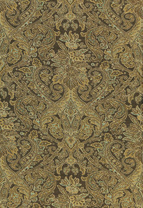 Sinclair Wool Paisley Java 66710 by Schumacher Designer Fabric