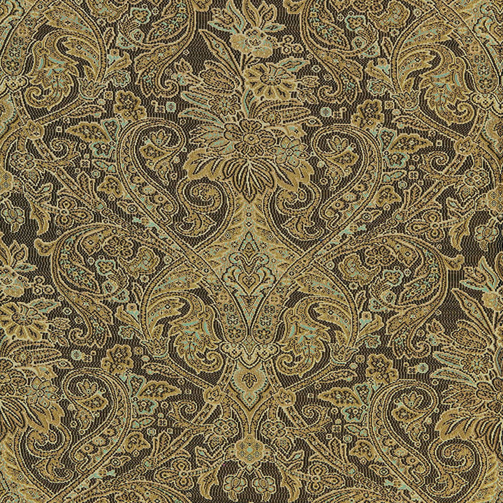 Sinclair Wool Paisley Java 66710 by Schumacher Designer Fabric LUXE LODGE WOOL 39% VISCOSE 37% FRANCE MARTINDALE 14,000 </p><p>Repeat: Horizontal: 13 1/2" (34CM) and Vertical: 27 1/2" (70CM) 54 - Swanky Fabrics -