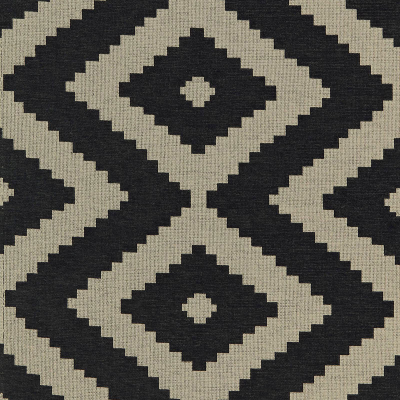 Vail Chenille Raven 66763 by Schumacher Designer Fabric LUXE LODGE See Sample UNITED STATES OF AMERICA . </p><p>Repeat: Horizontal: 26" (66CM) and Vertical: 14" (36CM) 51 1/2" WIDE (131CM) - Swanky Fabrics -