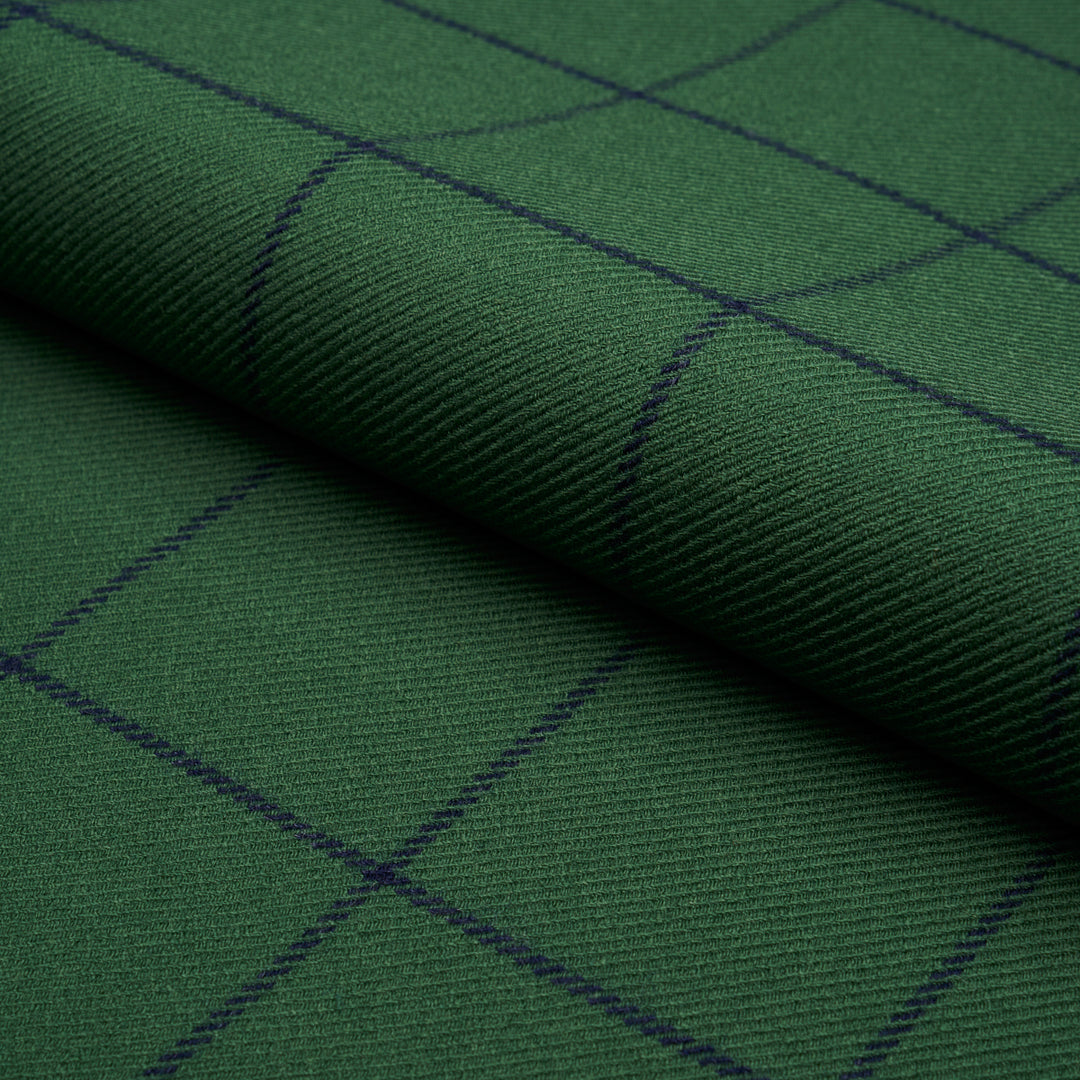 Bancroft Wool Plaid Green 66776 by Schumacher Designer Fabric