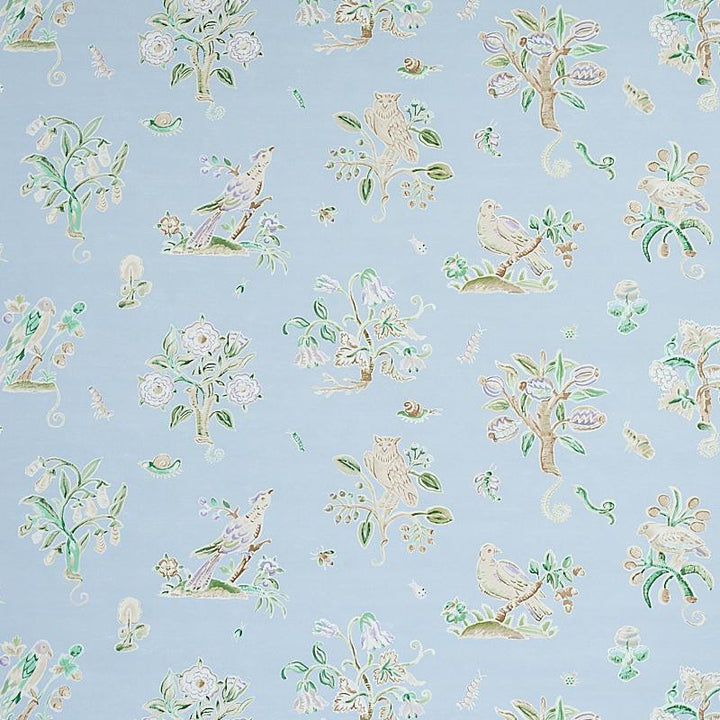 Magical Menagerie Sky 5012210 by Schumacher Designer Wallpaper Flight Of Fancy 54.0" - Swanky Fabrics -