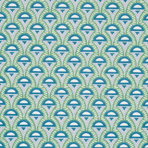 Abelino Green & Peacock 5012082 by Schumacher Designer Wallpaper