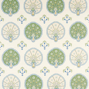 Chamba Crown Sisal Green 5012280 by Schumacher Designer Wallpaper
