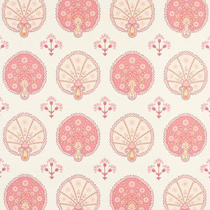Chamba Crown Sisal Pink 5012281 by Schumacher Designer Wallpaper