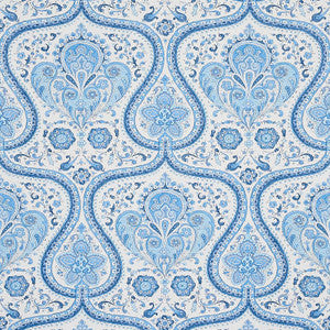 Paisley Court Blue 5012270 by Schumacher Designer Wallpaper