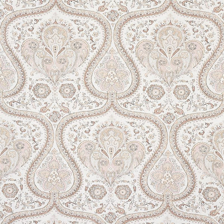 Paisley Court Sand 5012272 by Schumacher Designer Wallpaper East Meets West 13.5" - Swanky Fabrics -