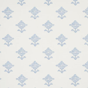 Rubia Blue 5012220 by Schumacher Designer Wallpaper
