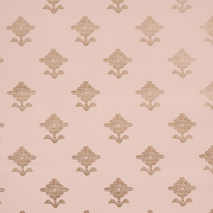 Rubia Blush 5012222 by Schumacher Designer Wallpaper East Meets West 13.5" - Swanky Fabrics -