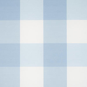 Willa Check Large Chambray 5012350 by Schumacher Designer Wallpaper