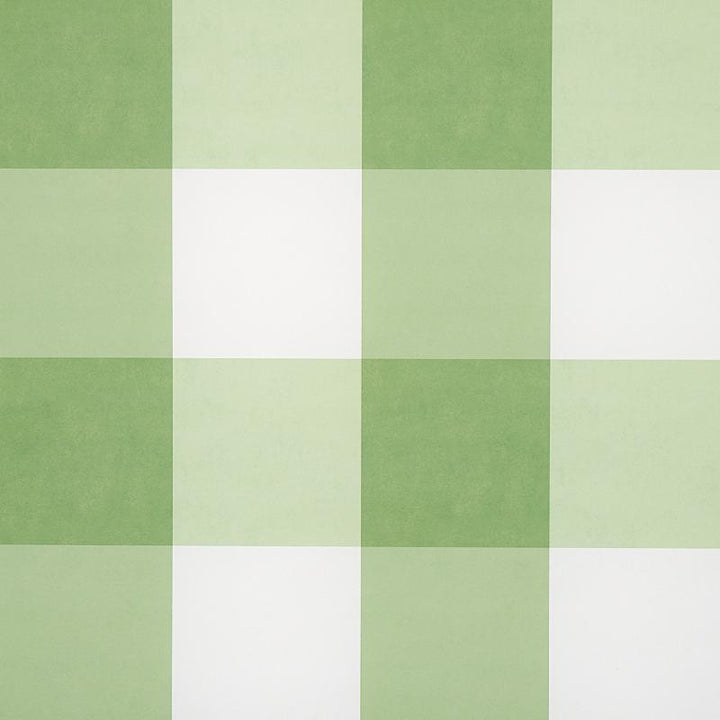 Willa Check Large Leaf 5012352 by Schumacher Designer Wallpaper Plaid Wallcoverings 13.5" - Swanky Fabrics -