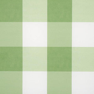 Willa Check Large Leaf 5012352 by Schumacher Designer Wallpaper