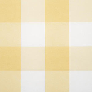 Willa Check Large Yellow 5012353 by Schumacher Designer Wallpaper