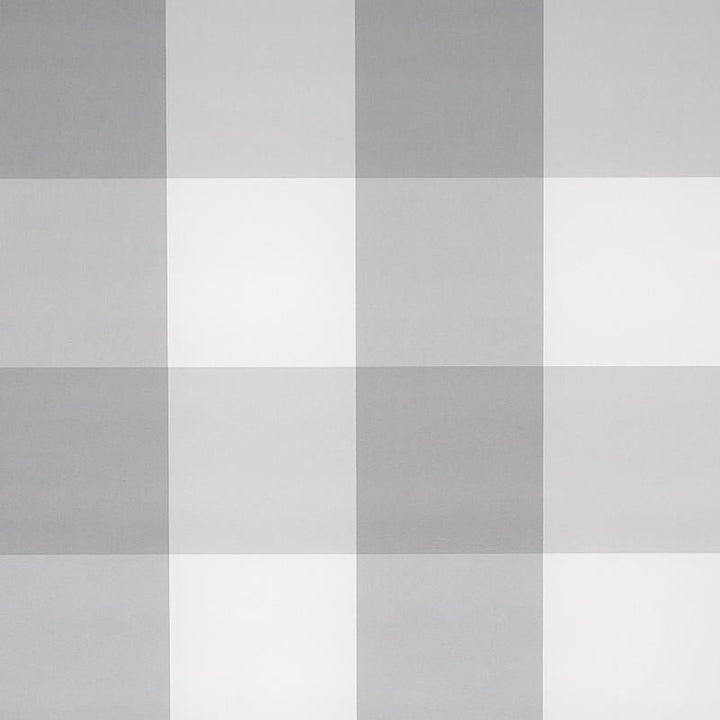 Willa Check Large Grey 5012357 by Schumacher Designer Wallpaper Plaid Wallcoverings 13.5" - Swanky Fabrics -