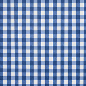 Willa Check Small Navy 5012361 by Schumacher Designer Wallpaper