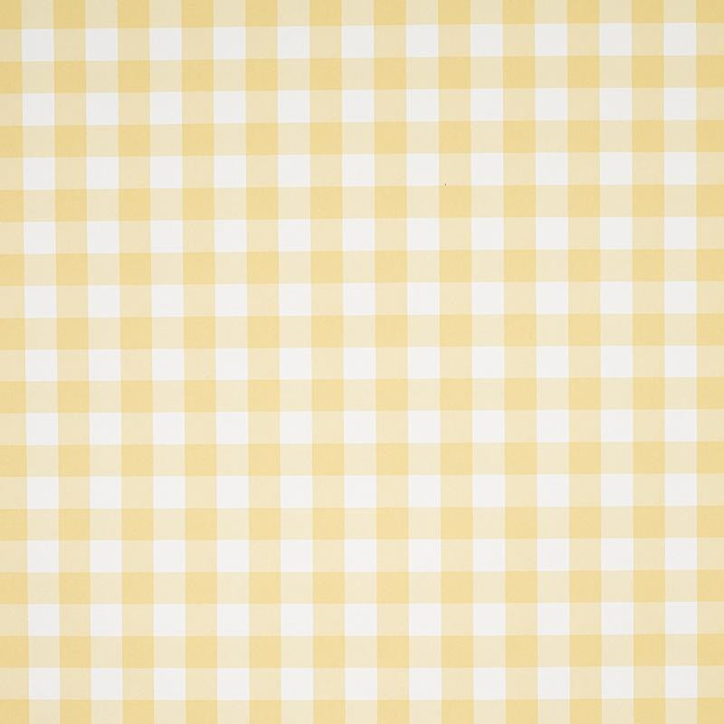 Willa Check Small Yellow 5012363 by Schumacher Designer Wallpaper Plaid Wallcoverings 2.0" - Swanky Fabrics -